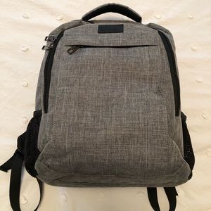 Grey travel laptop backpack